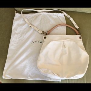 Creamy leather hobo
